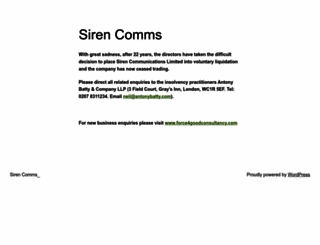 sirencomms.com screenshot