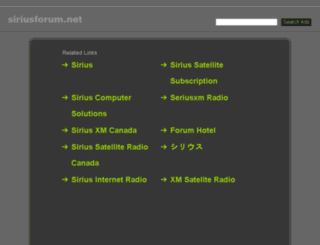 siriusforum.net screenshot