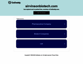 sirvinsonbiotech.com screenshot