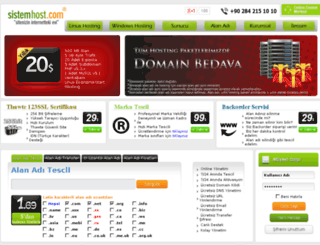 sistemhost.com screenshot