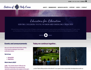sistersofholycross.org screenshot