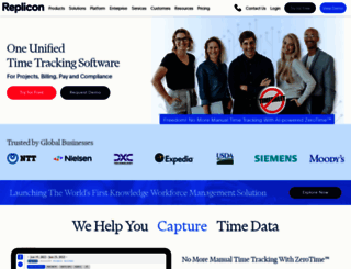 site.replicon.com screenshot