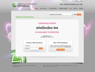 sitefinder.ws screenshot