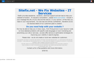 sitefix.net screenshot