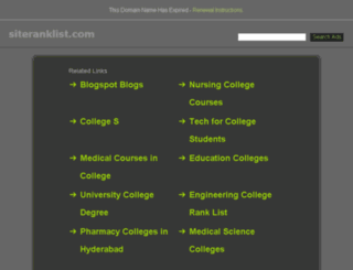 siteranklist.com screenshot