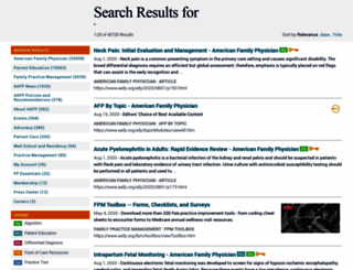 sitesearch.aafp.org screenshot