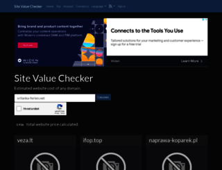 sitevaluecheck.net screenshot