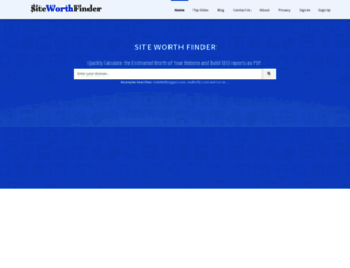 siteworthfinder.com screenshot