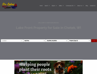 sixlakesrealty.com screenshot