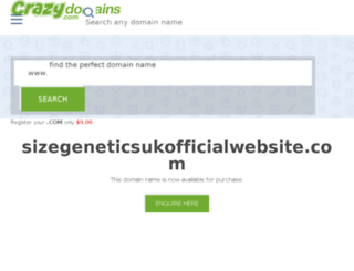 sizegeneticsukofficialwebsite.com screenshot