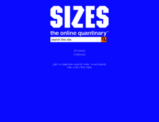 sizes.com screenshot