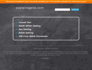 sizzlelingerie.com screenshot