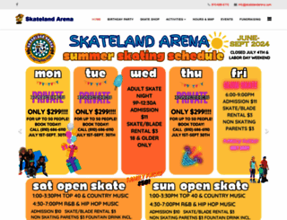 skatelandarena.com screenshot
