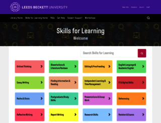 skillsforlearning.leedsbeckett.ac.uk screenshot