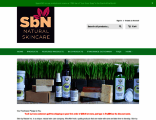 skinbynaturestore.com screenshot