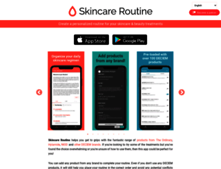skincareroutine.app screenshot