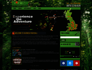 skirmishpaintball.com screenshot