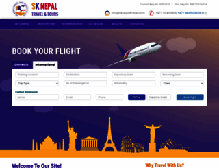 sknepaltravel.com screenshot