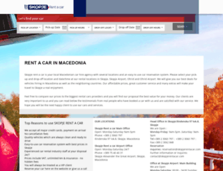 skopjerentacar.com screenshot