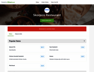 skorpiosrestaurant.com screenshot