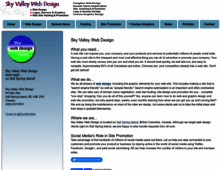 sky-valley-web-design.ca screenshot