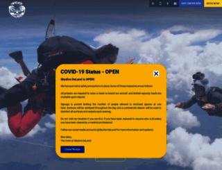 skydivedeland.com screenshot
