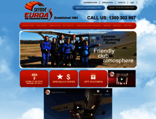 skydiveeuroa.com.au screenshot