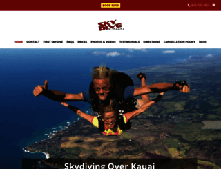 skydivekauai.com screenshot