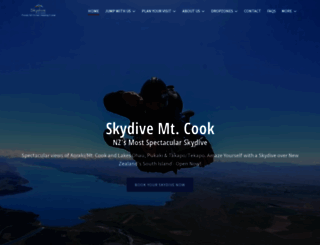 skydivemtcook.com screenshot