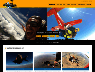 skydiveparys.co.za screenshot