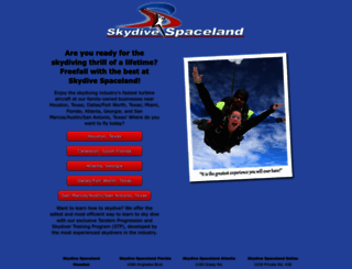 skydivespaceland.com screenshot