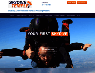skydivetemple.com screenshot