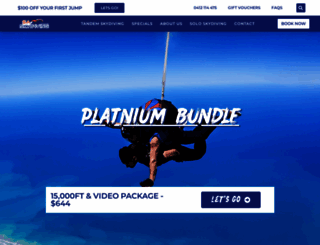 skydiving.com.au screenshot