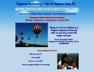 skylandsballooning.com screenshot