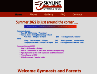 skylinegymnastics.net screenshot