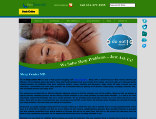 sleepcentermd.com screenshot