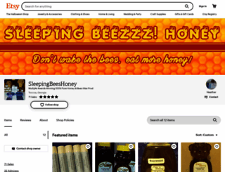 sleepingbeeshoney.com screenshot