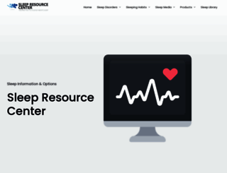 sleepresourcecenter.org screenshot