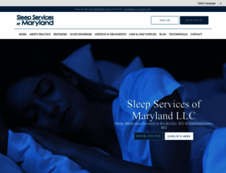 sleepservicesmd.com screenshot