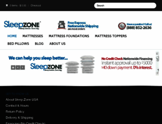 sleepzoneusa.com screenshot