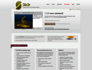 slic3r.org screenshot