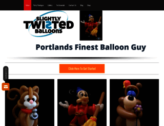 slightlytwistedballoons.com screenshot