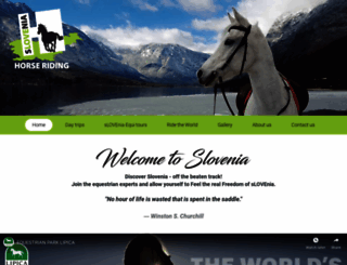 sloveniahorseriding.com screenshot
