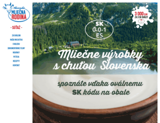slovenskemlieko.sk screenshot