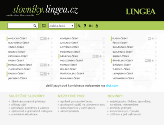 slovnik.lingea.cz screenshot