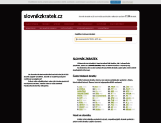 slovnikzkratek.cz screenshot