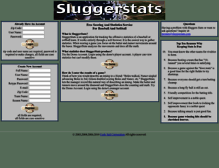 sluggerstats.com screenshot