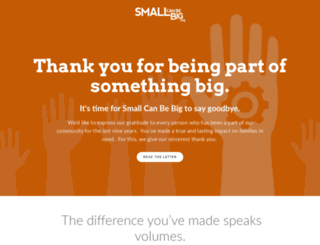smallcanbebig.org screenshot