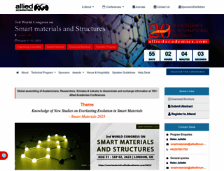 smartmaterials.alliedacademies.com screenshot