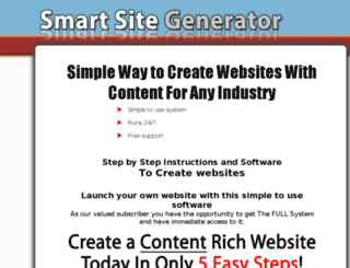 smartsitegenerator.com screenshot